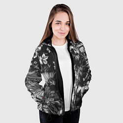 Куртка с капюшоном женская Смерть в цветах Дополнение Коллекция Get inspired!, цвет: 3D-черный — фото 2