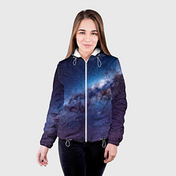 Куртка с капюшоном женская Космос просто космос!, цвет: 3D-белый — фото 2