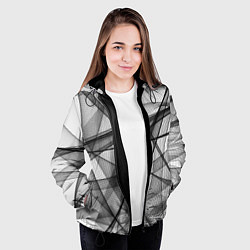 Куртка с капюшоном женская Сеть Коллекция Get inspired! Fl-181, цвет: 3D-черный — фото 2