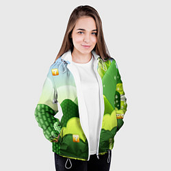 Куртка с капюшоном женская Вселенная марио, цвет: 3D-белый — фото 2