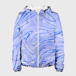 Куртка с капюшоном женская Abstract lavender pattern, цвет: 3D-белый