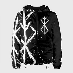 Куртка с капюшоном женская КЛЕЙМО ЖЕРТВЫ - БЕРСЕРК, цвет: 3D-черный