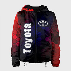 Куртка с капюшоном женская ТОЙОТА Toyota Графика, цвет: 3D-черный