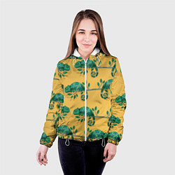 Куртка с капюшоном женская Хамелеон принт, цвет: 3D-белый — фото 2