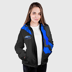 Куртка с капюшоном женская SUBARU - СУБАРУ ТЕХНОЛОГИЧЕСКАЯ БРОНЯ, цвет: 3D-черный — фото 2