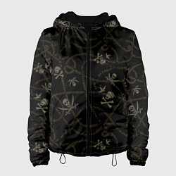 Куртка с капюшоном женская Пираты Карибского моря Паттерн, цвет: 3D-черный