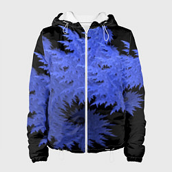 Куртка с капюшоном женская Абстрактный морозный узор Abstract frost pattern, цвет: 3D-белый