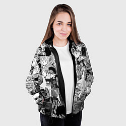 Куртка с капюшоном женская Дорохэдоро pattern, цвет: 3D-черный — фото 2