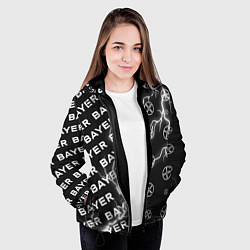 Куртка с капюшоном женская BAYER - Молнии Паттерны, цвет: 3D-черный — фото 2