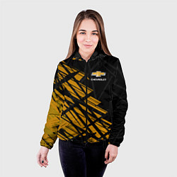 Куртка с капюшоном женская Chevrolet, Шевроле, цвет: 3D-черный — фото 2