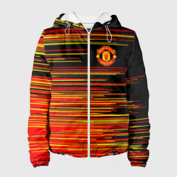 Куртка с капюшоном женская Манчестер юнайтед manchester united ФКМЮ, цвет: 3D-белый