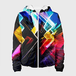 Женская куртка Неоновая молния Абстракция Neon Lightning Abstract