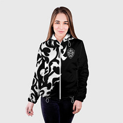 Куртка с капюшоном женская ПРОКЛЯТЫЙ ЩИТ ВОСХОЖДЕНИЕ ГЕРОЯ, цвет: 3D-белый — фото 2