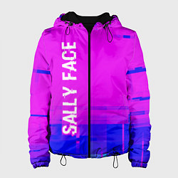 Куртка с капюшоном женская Sally Face Glitch Text Effect, цвет: 3D-черный