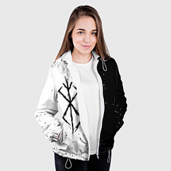 Куртка с капюшоном женская КЛЕЙМО ЖЕРТВЫ ЧБ БЕРСЕРК, цвет: 3D-белый — фото 2