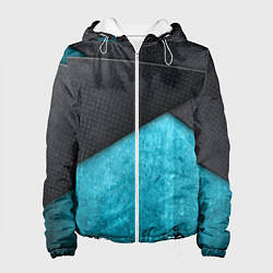 Куртка с капюшоном женская Карбоновые пластины, цвет: 3D-белый