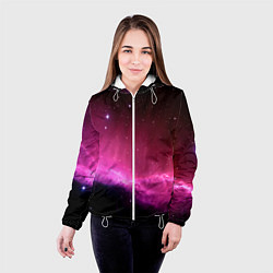 Куртка с капюшоном женская Night Nebula, цвет: 3D-белый — фото 2
