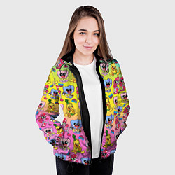 Куртка с капюшоном женская POPPY PLAYTIME МИЛЫЕ ПЕРСОНАЖИ, цвет: 3D-черный — фото 2