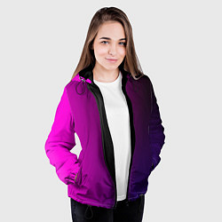 Куртка с капюшоном женская VIOLET gradient, цвет: 3D-черный — фото 2