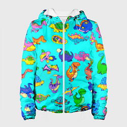 Куртка с капюшоном женская PREHISTORIC DINOSAURS, цвет: 3D-белый