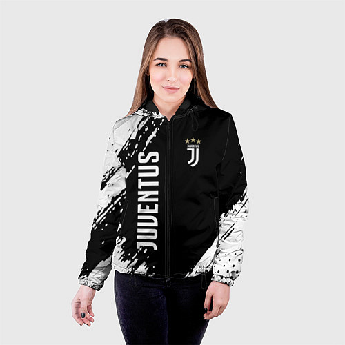 Женская куртка Fc juventus фс ювентус / 3D-Черный – фото 4