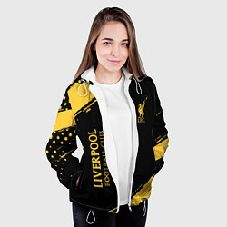 Куртка с капюшоном женская Liverpool fc ливерпуль фс, цвет: 3D-белый — фото 2