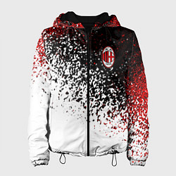 Куртка с капюшоном женская Ac milan краска, цвет: 3D-черный