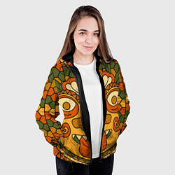 Куртка с капюшоном женская Polynesian tiki TRICKY, цвет: 3D-черный — фото 2