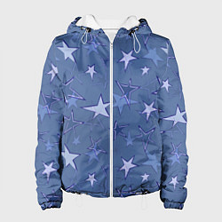 Женская куртка Gray-Blue Star Pattern