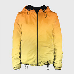 Куртка с капюшоном женская Оранжевый, желтый градиент, цвет: 3D-черный