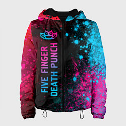 Куртка с капюшоном женская Five Finger Death Punch Neon Gradient, цвет: 3D-черный