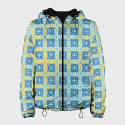 Женская куртка Квадратики и крестики паттерн