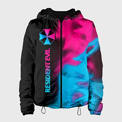 Куртка с капюшоном женская Resident Evil Logo Neon Gradient, цвет: 3D-черный
