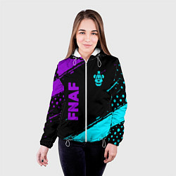 Куртка с капюшоном женская Фредди - neon, цвет: 3D-белый — фото 2