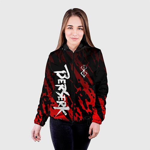 Женская куртка БЕРСЕРК : Белое клеймо жертвы / 3D-Черный – фото 4