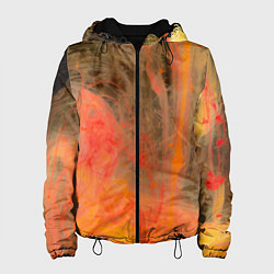 Женская куртка Абстрактное множество красок - Оранжевый