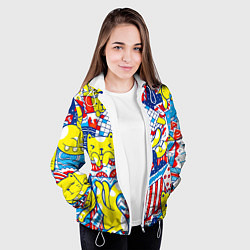 Куртка с капюшоном женская Милые Коты В Коробках, цвет: 3D-белый — фото 2