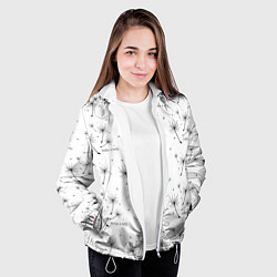 Куртка с капюшоном женская Make a Wish паттерн, цвет: 3D-белый — фото 2