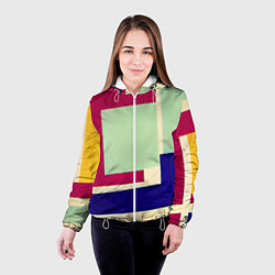Куртка с капюшоном женская В стиле авангардизма, цвет: 3D-белый — фото 2