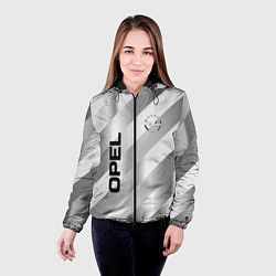 Куртка с капюшоном женская Опель - спорт, цвет: 3D-черный — фото 2
