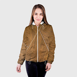 Куртка с капюшоном женская Деревянная броня, цвет: 3D-белый — фото 2