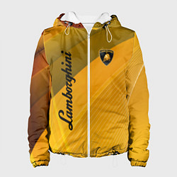 Куртка с капюшоном женская Lamborghini - абстракция, цвет: 3D-белый