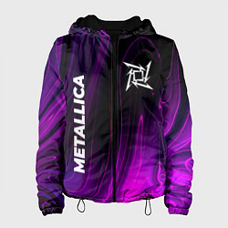 Куртка с капюшоном женская Metallica violet plasma, цвет: 3D-черный