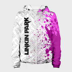 Куртка с капюшоном женская Linkin Park rock legends: по-вертикали, цвет: 3D-белый