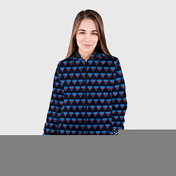 Куртка с капюшоном женская Poppy Playtime - Huggy Wuggy Pattern - без логотип, цвет: 3D-черный — фото 2