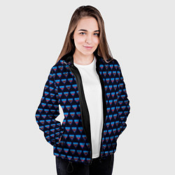 Куртка с капюшоном женская Poppy Playtime - Huggy Wuggy Pattern - без логотип, цвет: 3D-черный — фото 2