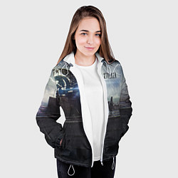 Куртка с капюшоном женская STALKER Герб СССР В Припяти, цвет: 3D-белый — фото 2