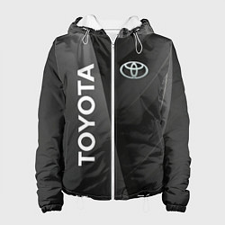 Куртка с капюшоном женская Toyota - серая абстракция, цвет: 3D-белый