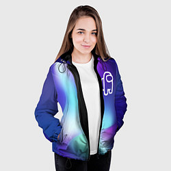 Куртка с капюшоном женская Among Us northern cold, цвет: 3D-черный — фото 2