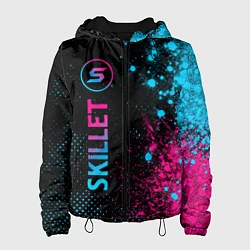 Куртка с капюшоном женская Skillet - neon gradient: по-вертикали, цвет: 3D-черный